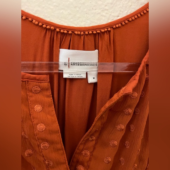 Anthropologie Rust Somerset Mini Dress Size Medium - Picture 7 of 14